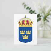 Zweden Wapenmunt Briefkaart (Staand voorkant)