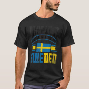 Zweden Zweden Zweden Zweden vlag geluk als ik in z T-shirt