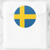 Zweden/Zweden/Zweedse vlag Ronde Sticker (Tas)