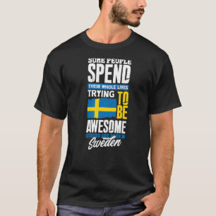 Zweden Zweden Zweedse Vlaggenprijslijst T-shirt