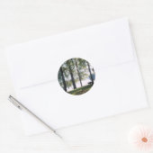 Zweden: Zweeds zomerlandschap Ronde Sticker (Envelop)