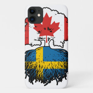 Zweden Zweedse Canadese vlag voor boomstammen iPhone 11 Hoesje
