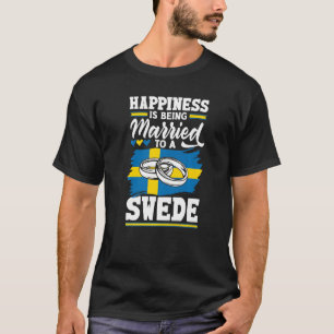 Zweden Zweedse vlag geluk wordt gehuwd met T-shirt