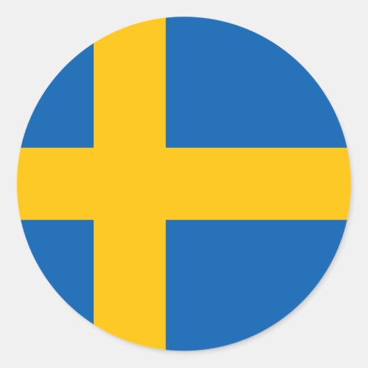 Zweden - Zweedse vlag Ronde Sticker (Voorkant)