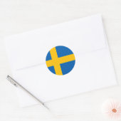 Zweden - Zweedse vlag Ronde Sticker (Envelop)