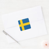 Zweden (Zweedse vlag) Vierkante Sticker (Envelop)