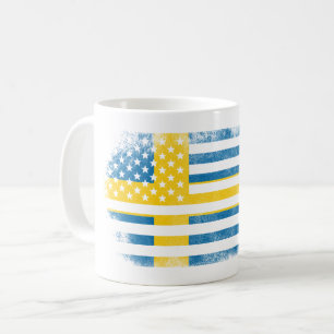 Zweeds Amerikaans    VlagZweeds en Amerikaans Desi Koffiemok