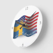 Zweeds-Amerikaanse golfvlag Ronde Klok (Hoek)