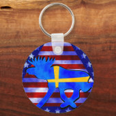 Zweeds-Amerikaanse Moose Sleutelhanger (Voorkant)