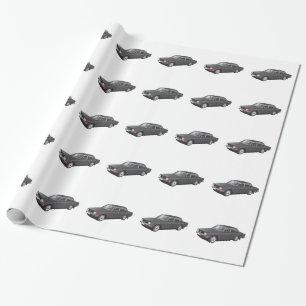 Zweeds Auto van eind jaren 60 (zwart/grijs) T-shir Cadeaupapier