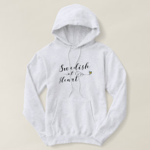 Zweeds bij Heart Hoodie, Zweden Hoodie