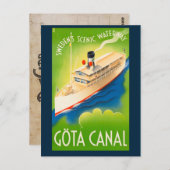  Zweeds Briefkaart voor Scheepvaart (Voorkant / Achterkant)