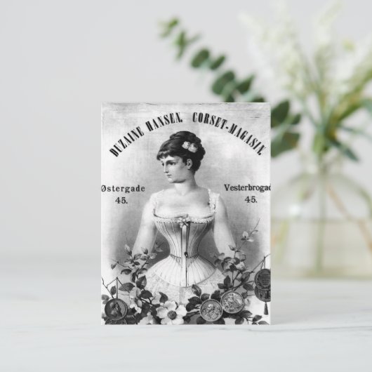  Zweeds Corset Advertisement Briefkaart (Staand voorkant)