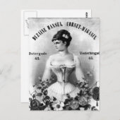 Zweeds Corset Advertisement Briefkaart (Voorkant / Achterkant)