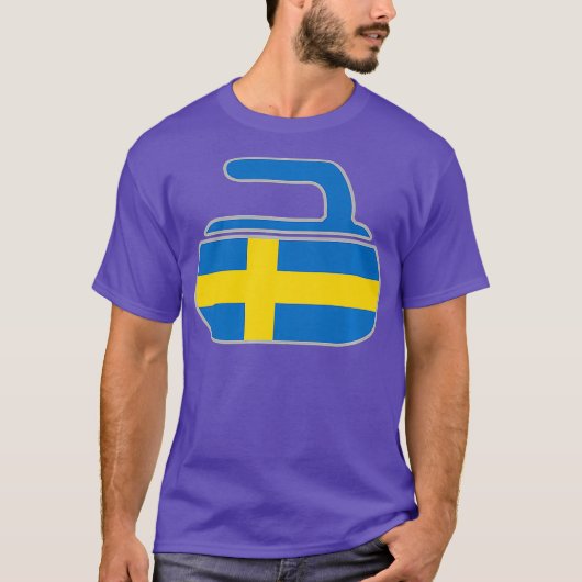 Zweeds Curling Zweden Vlag Curl Stone Classic T-shirt (Voorkant)