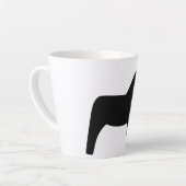 Zweeds Dala Horse Black Latte Mok (Linkerhoek)