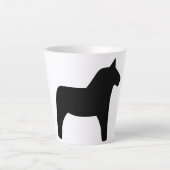Zweeds Dala Horse Black Latte Mok (Voorkant)