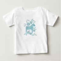 Zweeds Dala Horse Blauwgroen Groen