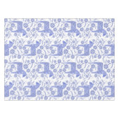 Zweeds Dala Horse Blue en White Tablecloth Tafelkleed (Voorkant (Horizontaal))