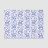 Zweeds Dala Horse Blue en White Tissuepapier (Voorkant)