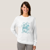 Zweeds Dala Horse Green en White T-Shirt (Voorkant volledig)