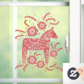 Zweeds Dala Horse Raamsticker (Huis)
