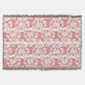 Zweeds Dala Horse Red en White Deken (Voorkant)