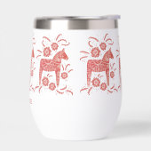 Zweeds Dala Horse Red en White, gepersonaliseerd (Links)