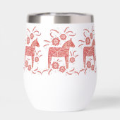Zweeds Dala Horse Red en White, gepersonaliseerd (Achterkant)