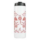 Zweeds Dala Horse Red en White Thermosbeker (Voorkant)