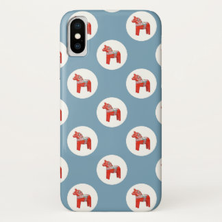 Zweeds Dala Horse Scandinavian Design iPhone X Hoesje
