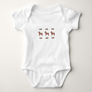 Zweeds Dala Horse Scandinavian Romper