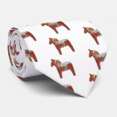 Zweeds Dala Horse Scandinavian Stropdas (Opgerold)