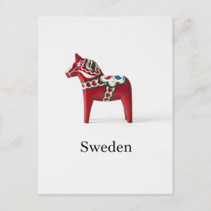 Zweeds Dala Horse Zweden Reizen Briefkaart