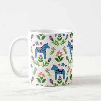 Zweeds Dala Horses Blue Koffiemok