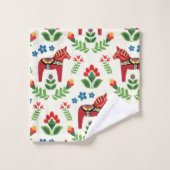 Zweeds Dala Horses Red Bad Handdoek (Wasdoekje)