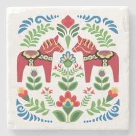 Zweeds Dala Horses Red Stenen Onderzetter