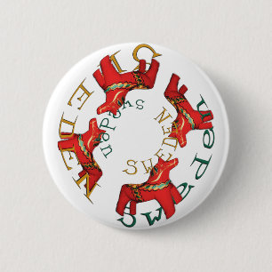 Zweeds Dala Horses Ronde Button 5,7 Cm