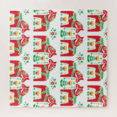 Zweeds Dala Paard: Volkskunst Legpuzzel (Horizontaal)