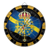 Zweeds dartboard en Zweeds vlagdonker/spelbord Dartbord (Voorkant)