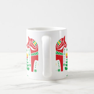 Zweeds folkpatroon Dala Horse floral Koffiemok
