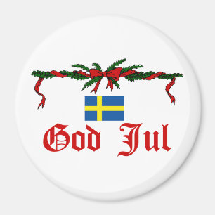 Zweeds God jul (vrolijk kerstfeest) Magneet