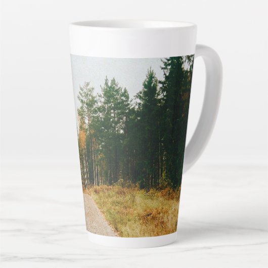 Zweeds herfstbos latte mok (Rechterhoek)