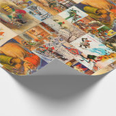 Zweeds Jultomte Gnome Collage Cadeaupapier (Hoek)