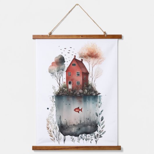 Zweeds katoen hangend wandkleed (Voorkant)