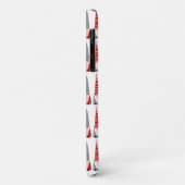 Zweeds kerstgnomen rood wit grijs patroon Case-Mate iPhone case (Achterkant/links)