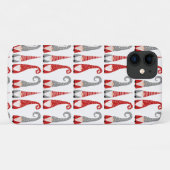Zweeds kerstgnomen rood wit grijs patroon Case-Mate iPhone case (Achterkant (horizontaal))