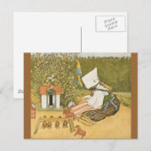 Zweeds kind met speelgoed briefkaart (Voorkant / Achterkant)