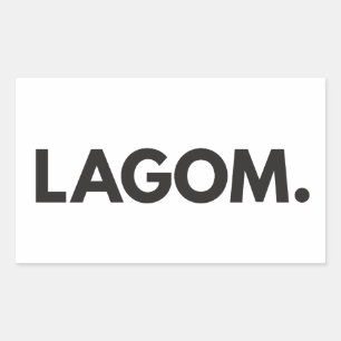 Zweeds Lagom Zwart-wit Rechthoekige Sticker