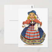  Zweeds meisje traditionele jurk Briefkaart (Voorkant / Achterkant)